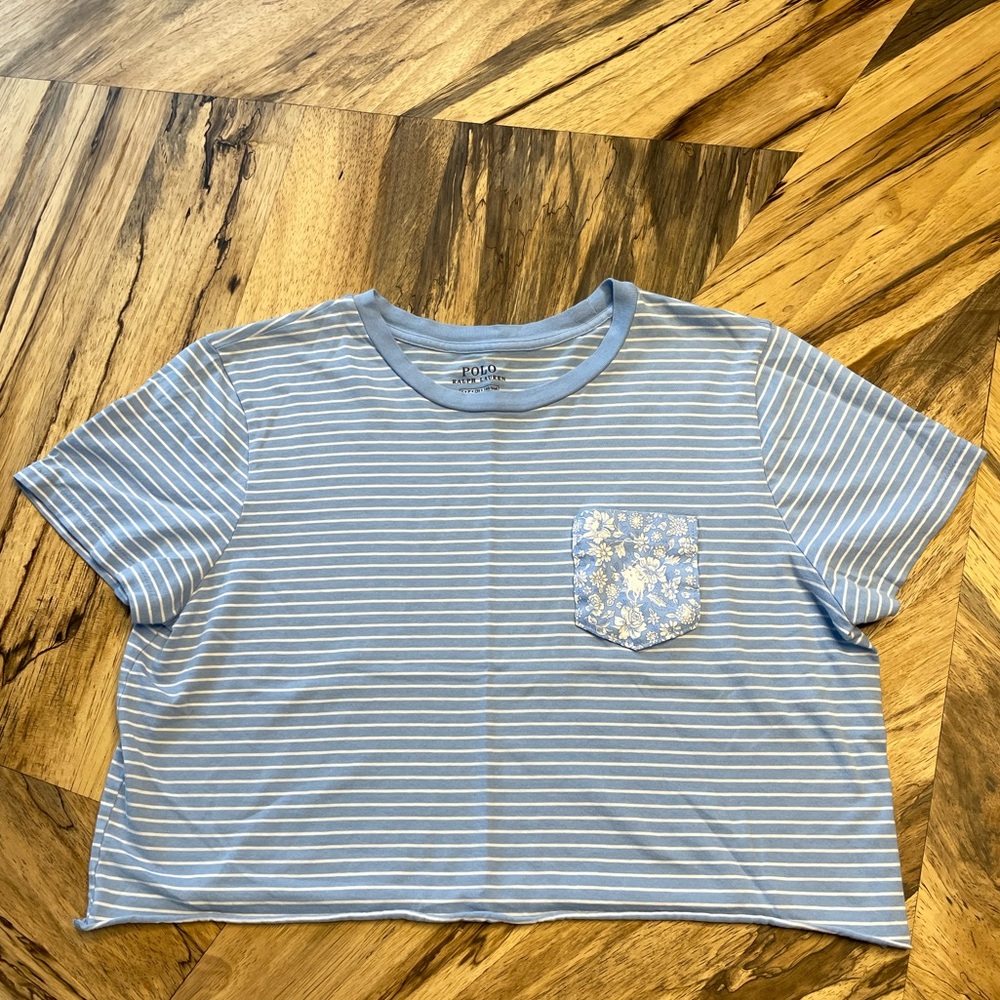 Polo Ralph Lauren Baby Blue Crop Top Women’s S